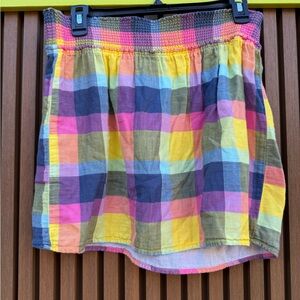Mossimo Supply Co. Colorful Checkered Mini Skirt